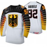 Camiseta Hockey Alemania Marcel Noebels Primera 2020 IIHF World Junior Championship Blanco