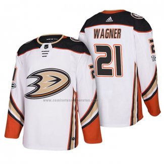 Camiseta Hockey Anaheim Ducks Chris Wagner 2018 New Season Team Road Blanco