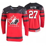Camiseta Hockey Canada Barrett Hayton 2020 IIHF World Junior Championship Rojo