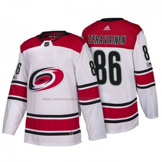 Camiseta Hockey Carolina Hurricanes Teuvo Teravainen New Season Team Road 2018 Blanco