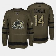 Camiseta Hockey Colorado Avalanche Blake Comeau 2018 Salute To Service Verde Militar