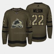 Camiseta Hockey Colorado Avalanche Colin Wilson 2018 Salute To Service Verde Militar