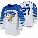 Camiseta Hockey Finlandia Kristian Tanus Primera 2020 IIHF World Junior Championship Blanco