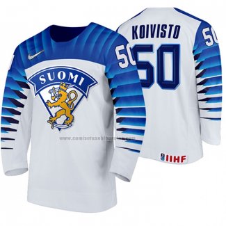 Camiseta Hockey Finlandia Miika Koivisto Primera 2020 IIHF World Championship Blanco