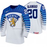 Camiseta Hockey Finlandia Niko Ojamaki Primera 2020 IIHF World Championship Blanco