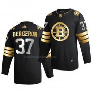 Camiseta Hockey Golden Edition Boston Bruins Patrice Bergeron Limited Autentico 2020-21 Negro