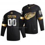 Camiseta Hockey Golden Edition Detroit Red Wings Personalizada Limited Autentico 2020-21 Negro