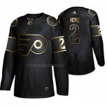 Camiseta Hockey Golden Edition Philadelphia Flyers Mark Howe Retired Jugador Autentico Negro