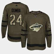 Camiseta Hockey Minnesota Wild Matt Dumba 2018 Salute To Service Verde Militar