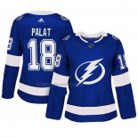 Camiseta Hockey Mujer Tampa Bay Lightning Ondrej Palat Autentico Jugador Azul