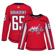 Camiseta Hockey Mujer Washington Capitals Andre Burakovsky Primera Autentico Jugador Rojo