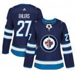 Camiseta Hockey Mujer Winnipeg Jets Nikolaj Ehlers Primera Autentico Jugador Azul