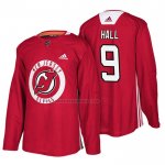 Camiseta Hockey New Jersey Devils Taylor Hall New Season Practice Rojo