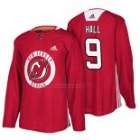 Camiseta Hockey New Jersey Devils Taylor Hall New Season Practice Rojo