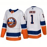 Camiseta Hockey New York Islanders Thomas Greiss New Outfitted 2018 Blanco