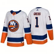 Camiseta Hockey New York Islanders Thomas Greiss New Outfitted 2018 Blanco