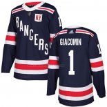 Camiseta Hockey New York Rangers Eddie Giacomin 2018 Winter Classic Azul