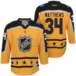 Camiseta Hockey Nino 2017 All Star Toronto Maple Leafs Auston Matthews Amarillo