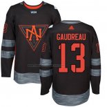 Camiseta Hockey Nino America del Norte Johnny Gaudreau Premier 2016 World Cup Negro