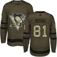 Camiseta Hockey Nino Pittsburgh Penguins Phil Kessel 2018 Salute To Service Verde Militar