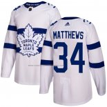 Camiseta Hockey Nino Toronto Maple Leafs Auston Matthews Autentico 2018 Stadium Series Blanco