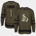 Camiseta Hockey Ottawa Senators Mike Condon 2018 Salute To Service Verde Militar