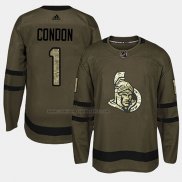 Camiseta Hockey Ottawa Senators Mike Condon 2018 Salute To Service Verde Militar