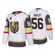 Camiseta Hockey Vegas Golden Knights Erik Haula Segunda 2018 Autentico Jugador Blanco