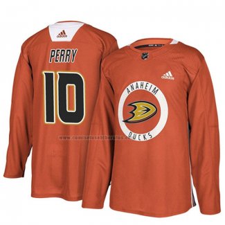 Camiseta Hockey Anaheim Ducks Corey Perry New Season Practice Naranja