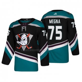 Camiseta Hockey Anaheim Ducks Jaycob Megna Alterno 25th Aniversario Third Autentico Negro