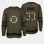 Camiseta Hockey Boston Bruins Zdeno Chara 2018 Salute To Service Verde Militar