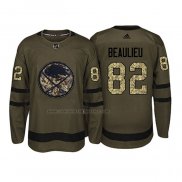 Camiseta Hockey Buffalo Sabres Nathan Beaulieu 2018 Salute To Service Verde Militar