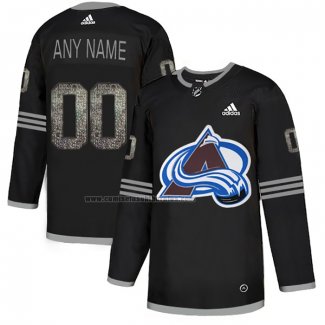Camiseta Hockey Colorado Avalanche Personalizada Black Shadow Negro