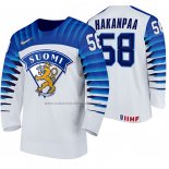 Camiseta Hockey Finlandia Jani Hakanpaa Primera 2020 IIHF World Championship Blanco