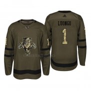 Camiseta Hockey Florida Panthers Roberto Luongo 2018 Salute To Service Verde Militar