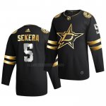 Camiseta Hockey Golden Edition Dallas Stars Andrej Sekera Limited Autentico 2020-21 Negro