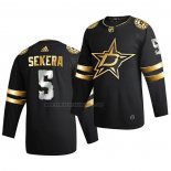 Camiseta Hockey Golden Edition Dallas Stars Andrej Sekera Limited Autentico 2020-21 Negro