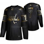 Camiseta Hockey Golden Edition Washington Capitals Yvon Labre Retired Jugador Autentico Negro