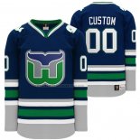 Camiseta Hockey Hartford Whalers Personalizada Night Heritage Throwback Azul
