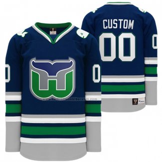 Camiseta Hockey Hartford Whalers Personalizada Night Heritage Throwback Azul