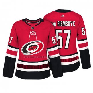 Camiseta Hockey Mujer Carolina Hurricanes Trevor Van Riemsdyk Autentico Jugador Rojo