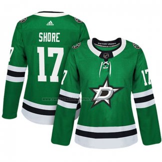 Camiseta Hockey Mujer Dallas Stars Devin Shore Adizero Jugador Primera Verde