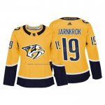 Camiseta Hockey Mujer Nashville Predators Calle Jarnkrok Autentico Jugador Amarillo