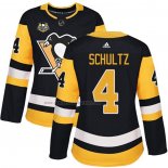 Camiseta Hockey Mujer Pittsburgh Penguins Justin Schultz 50 Anniversary Primera Premier Negro
