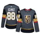 Camiseta Hockey Mujer Vegas Golden Knights Nate Schmidt Primera Autentico Jugador Gris