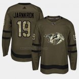 Camiseta Hockey Nashville Predators Calle Jarnkrok 2018 Salute To Service Verde Militar