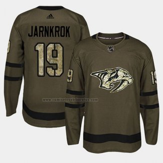 Camiseta Hockey Nashville Predators Calle Jarnkrok 2018 Salute To Service Verde Militar