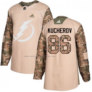 Camiseta Hockey Nino Tampa Bay Lightning Nikita Kucherov Autentico 2017 Veterans Day Camuflaje