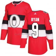 Camiseta Hockey Ottawa Senators Bobby Ryan Autentico 2017 100 Classic Rojo