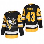 Camiseta Hockey Pittsburgh Penguins Conor Sheary Primera Autentico Jugador Negro